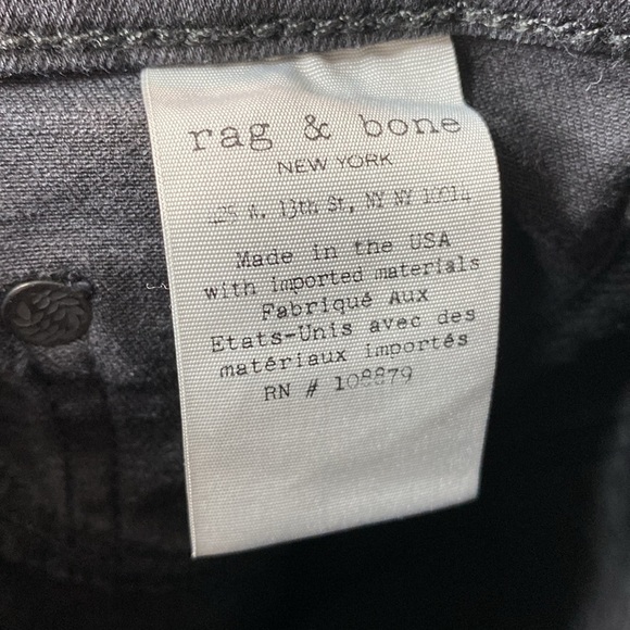 rag & bone Women's Black Skinny Jeans - 25 - legging style - made in USA - Picture 6 of 7